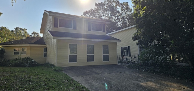 exterior space with a front yard