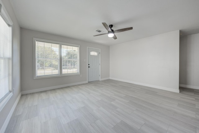 spare room featuring ceiling fan