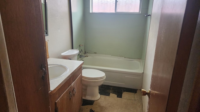 full bath with toilet and vanity