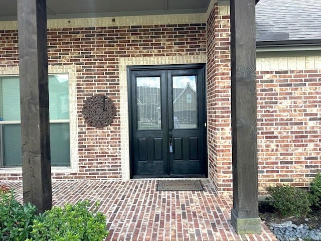 entrance to property with french doors