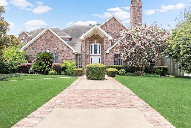 front of property featuring a front lawn