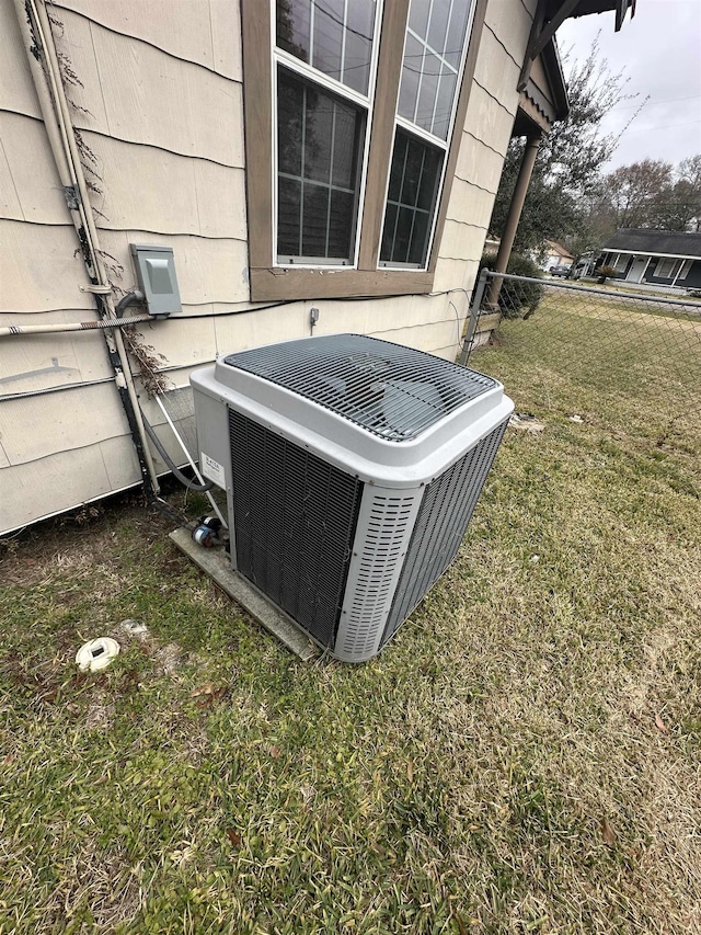 exterior details featuring central AC unit