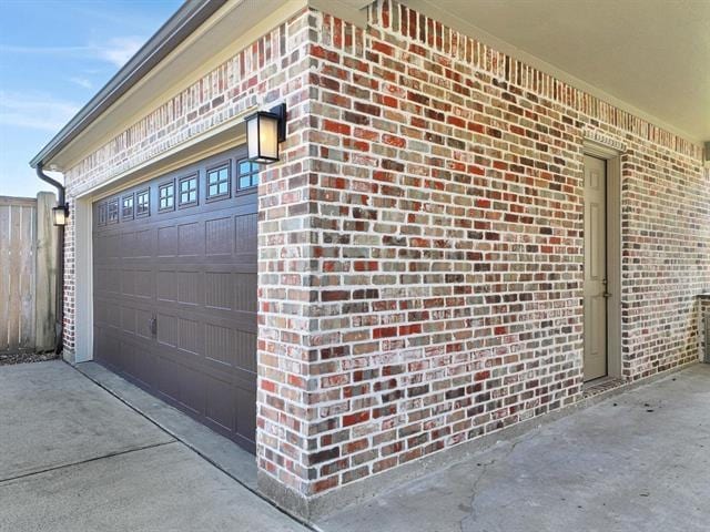 garage with driveway