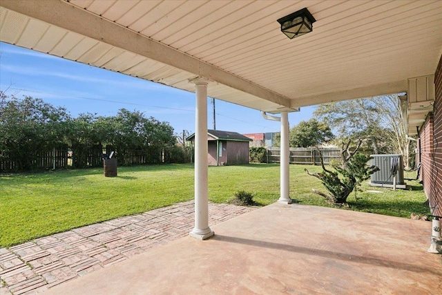 view of patio / terrace featuring cooling unit