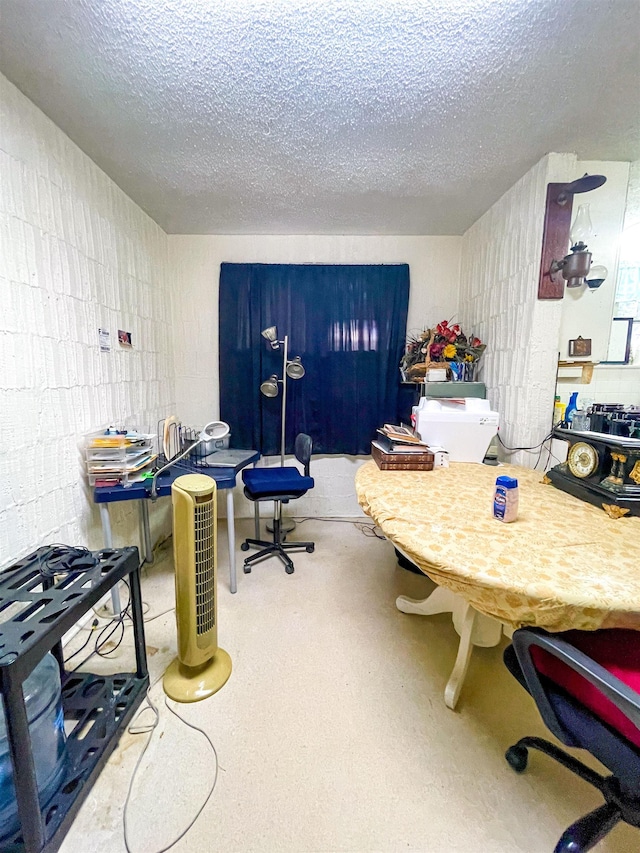 3832 W Park Ave, Orange, TX 77630 - office space with a textured ceiling and concrete block wall