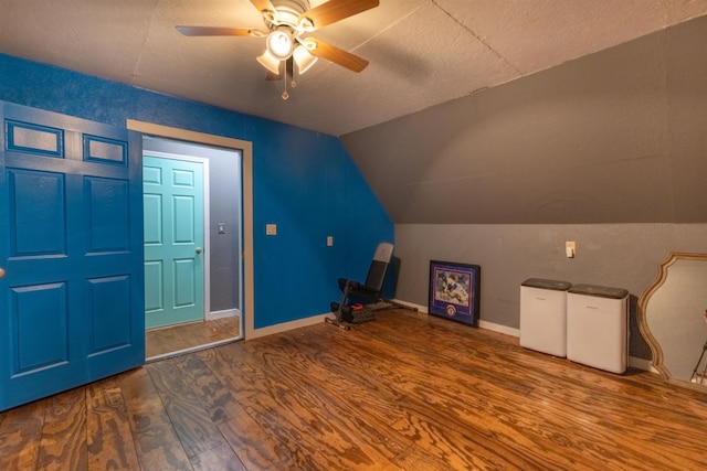735 Jacob Cir, Orange, TX 77630 - bonus room with wood finished floors, ceiling fan, lofted ceiling, and baseboards