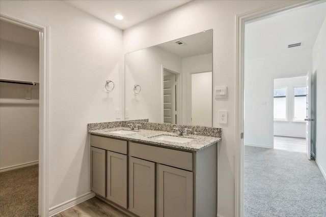 bathroom with vanity