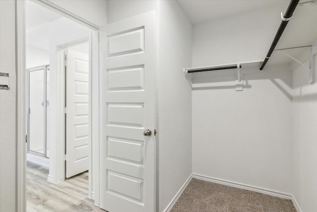 view of walk in closet