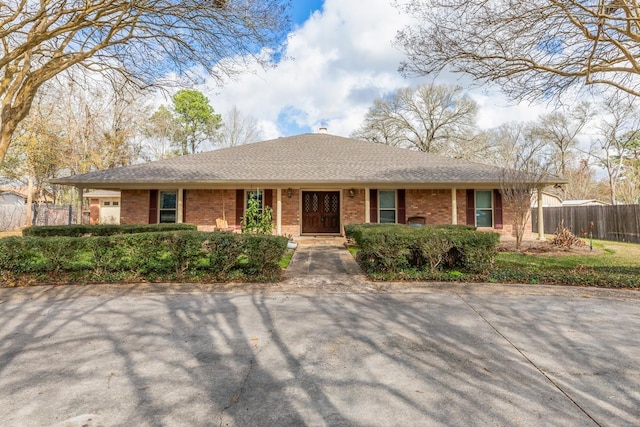 view of ranch-style home