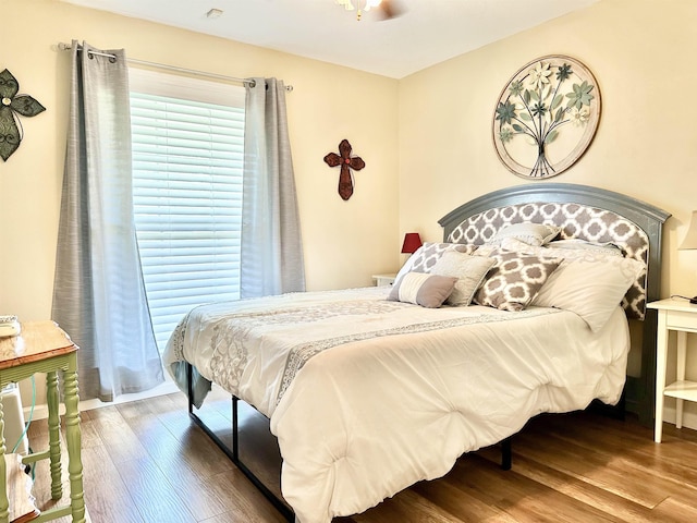 bedroom featuring hardwood / wood-style flooring