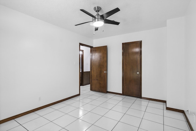 unfurnished bedroom with ceiling fan