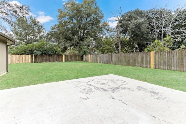 view of yard with a patio