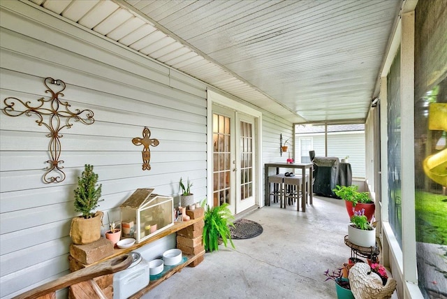 3821 Suncrest Dr, Groves, TX 77619 - sunroom / solarium featuring french doors