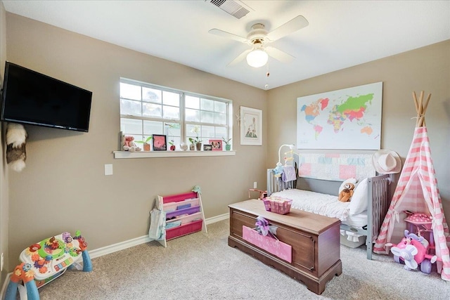 3821 Suncrest Dr, Groves, TX 77619 - game room with carpet flooring and ceiling fan