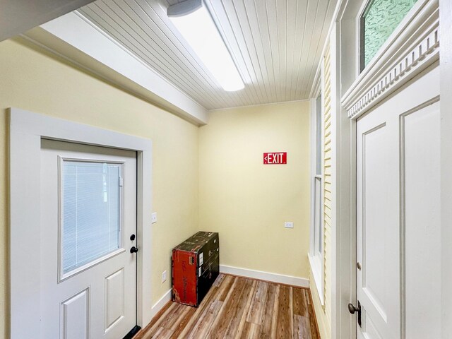 entryway featuring light hardwood / wood-style floors