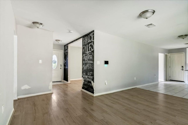 interior space featuring light wood-type flooring