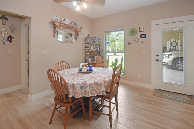 115 Pr 5250, Warren, TX 77664 - dining space featuring light wood finished floors and a ceiling fan