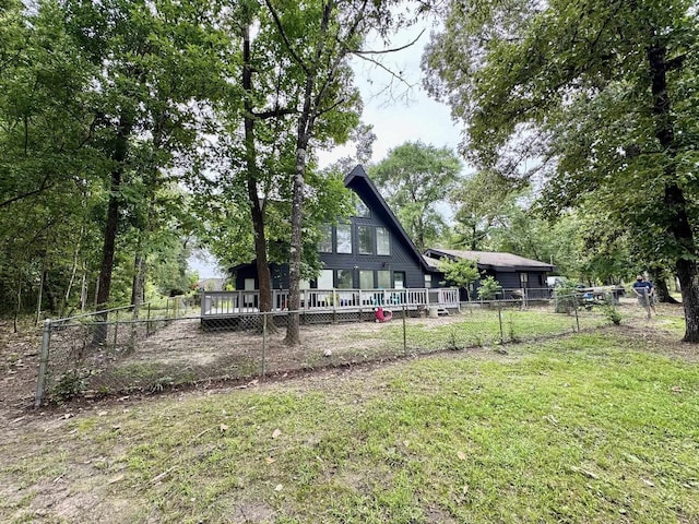 200 Hazel Dr, Village Mills, TX 77663 - view of yard featuring a wooden deck