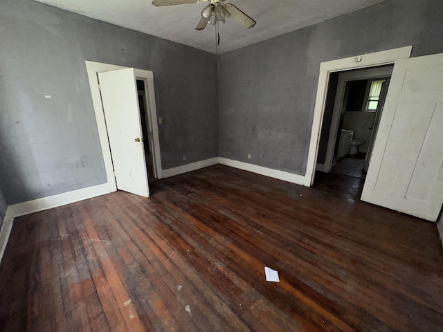 2726 13th St, Port Arthur, TX 77640 - empty room with hardwood / wood-style flooring and a ceiling fan