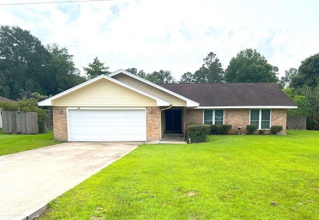 155 Hunters Ct, Lumberton, TX 77657 - ranch-style home featuring driveway, brick siding, and a garage