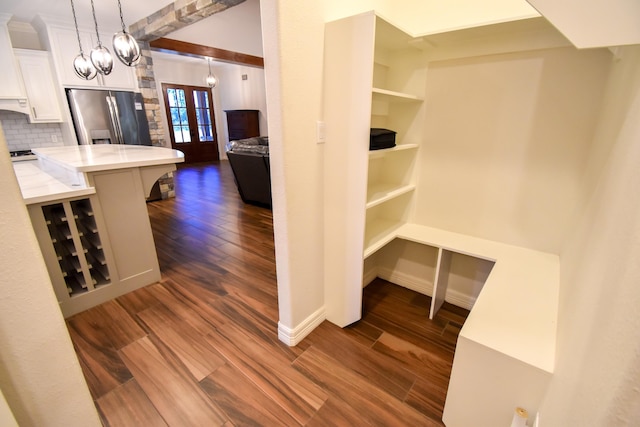 interior space featuring french doors