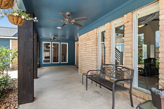 1135 Brandywine St, Beaumont, TX 77706 - view of patio / terrace featuring ceiling fan