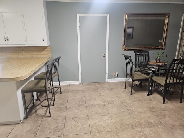 view of tiled dining room