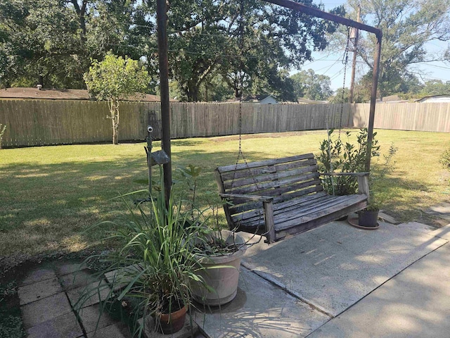 view of yard featuring a patio area