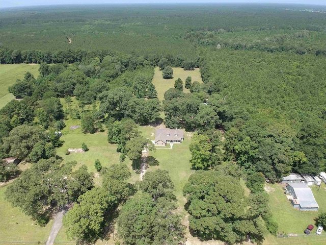 15590 S Fm 92, Spurger, TX 77660 - aerial view of property and surrounding area with a forest