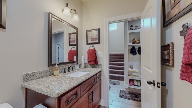 15360 Hercules Dr, Beaumont, TX 77713 - bathroom featuring vanity and wood finished floors
