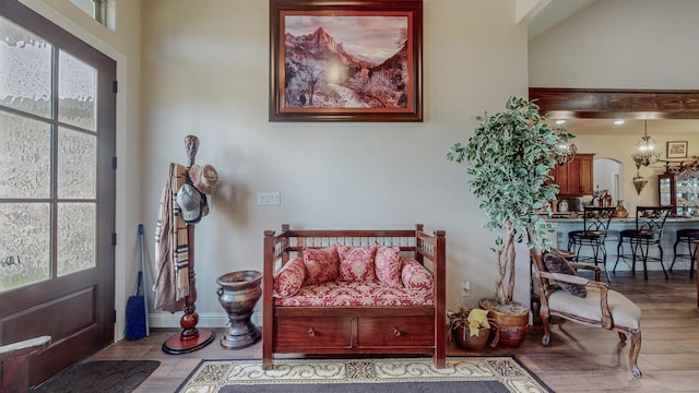 15360 Hercules Dr, Beaumont, TX 77713 - entryway with plenty of natural light, wood finished floors, and arched walkways