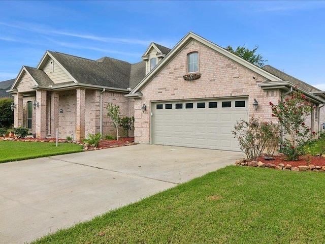 view of front of house with a front lawn