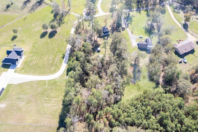 bird's eye view with a rural view