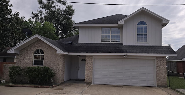 view of property with a garage