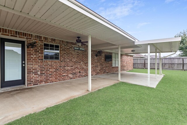 7669 Boardwalk, Lumberton, TX 77657 - view of patio featuring ceiling fan