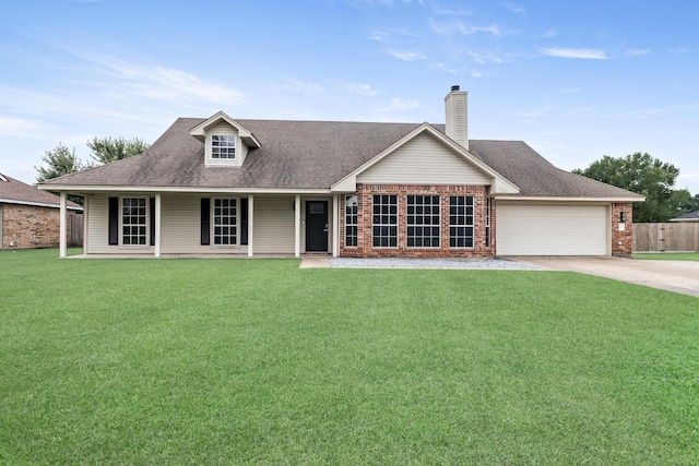 7669 Boardwalk, Lumberton, TX 77657 - view of front of property featuring driveway, brick siding, a garage, a shingled roof, and covered porch