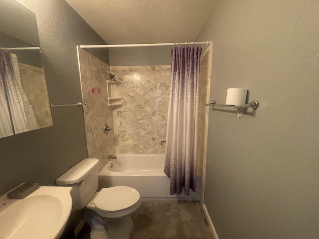 775 Todd St, Beaumont, TX 77707 - full bath with shower / tub combo with curtain and a textured ceiling