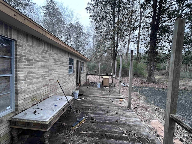 view of wooden deck