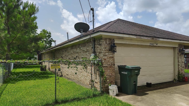 2945 Wilson St, Beaumont, TX 77703 - view of property exterior featuring a shingled roof, an attached garage, stone siding, and concrete driveway