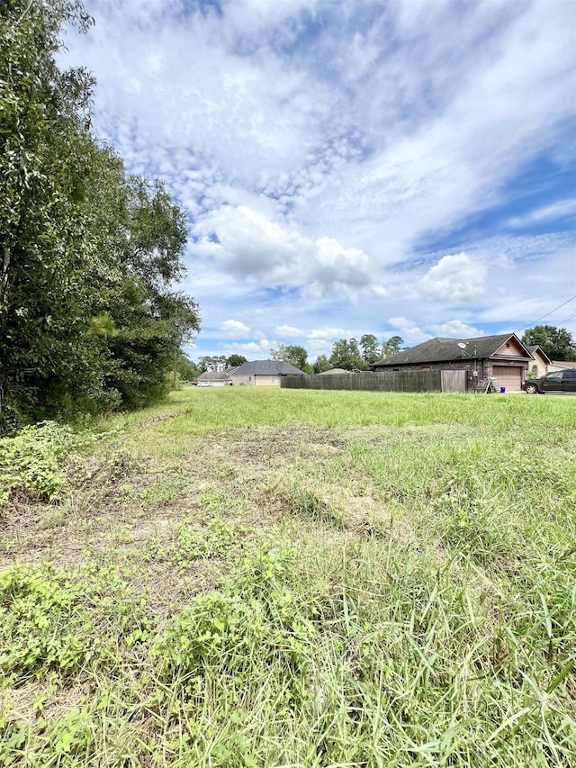 view of yard with a rural view