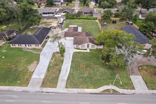 bird's eye view with a residential view