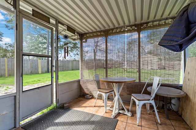 view of sunroom / solarium