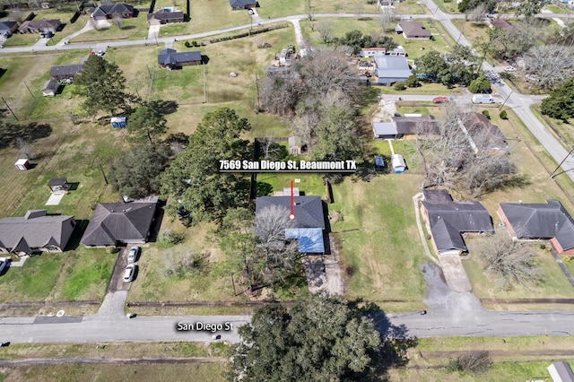 bird's eye view with a residential view