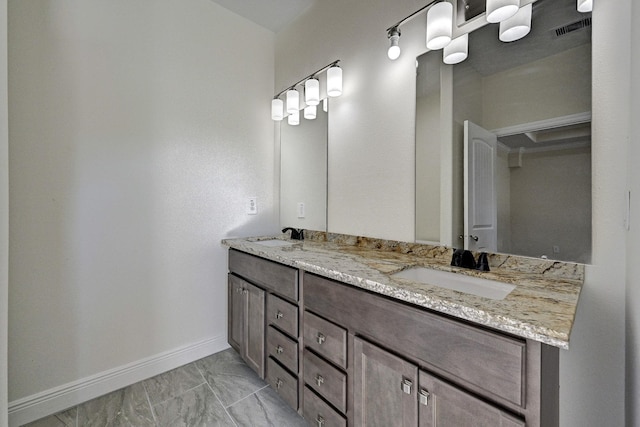 bathroom with vanity