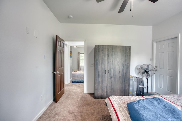 1062 Bassett St, Orange, TX 77632 - bedroom with carpet, baseboards, and ceiling fan