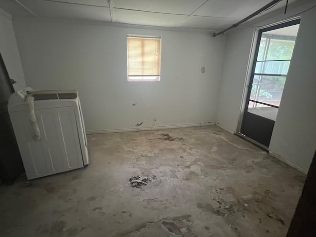 3808 Rachel Ave, Port Arthur, TX 77642 - empty room featuring washer / dryer and concrete floors