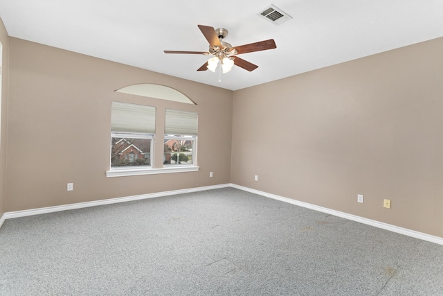 302 Waterwood Dr, Orange, TX 77630 - spare room with a ceiling fan, carpet floors, and baseboards