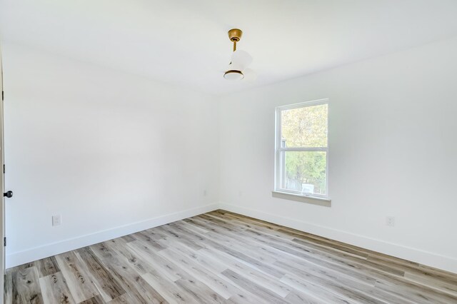 empty room featuring light hardwood / wood-style floors