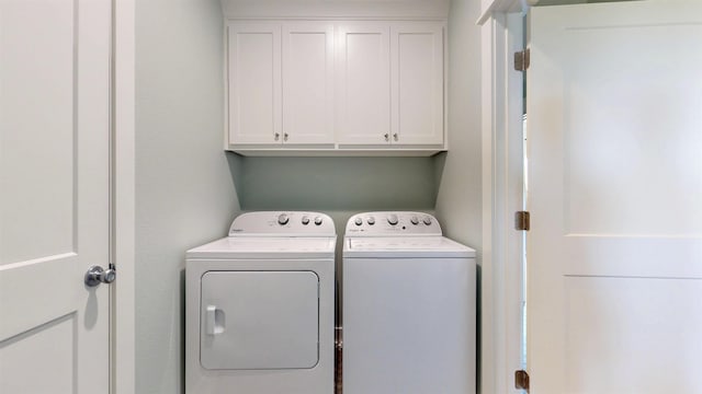 335 Atkinson, Crystal Beach, TX 77650 - laundry room with separate washer and dryer and cabinet space