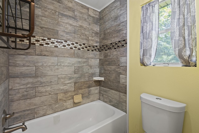 3042 Parish Cemetery Rd, Little Cypress, TX 77632 - bathroom with toilet and shower / washtub combination